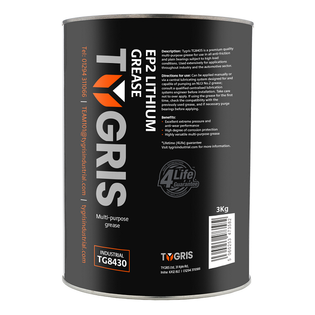 TYGRIS Lithium EP2 Grease 3kg - TG8430 - Box of 4